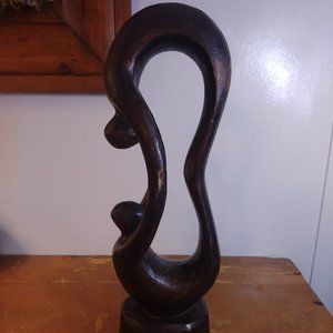 Ukama Loving Family Mother & Child Wood Sculpture Unity African Handcarved